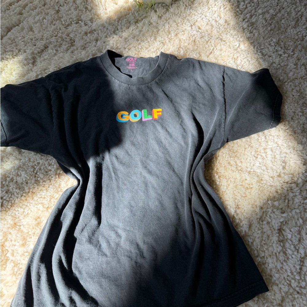 Black golf brand streetwear, sporty multicolored street Short Sleeve Tee